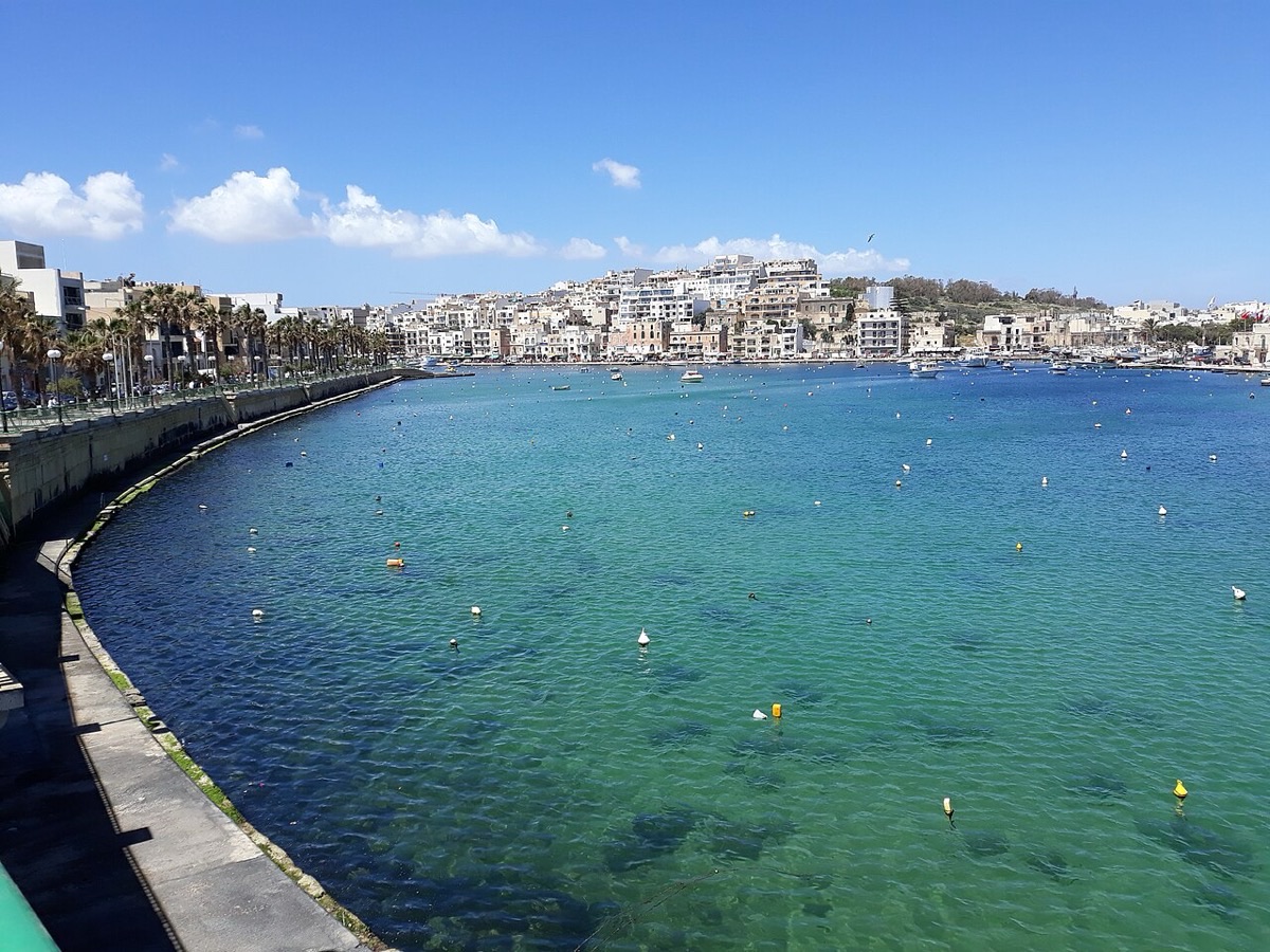 La baie de Marsaskala dans le sud-est de Malte La baie de Marsaskala dans le sud-est de Malte